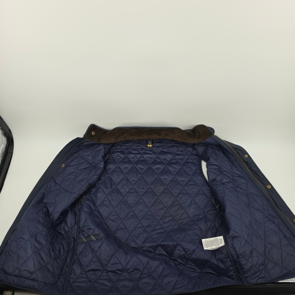 Polo Ralph Lauren Mens Navy Blue Quilted Vest Corduroy Trim Size Medium - Picture 5 of 7